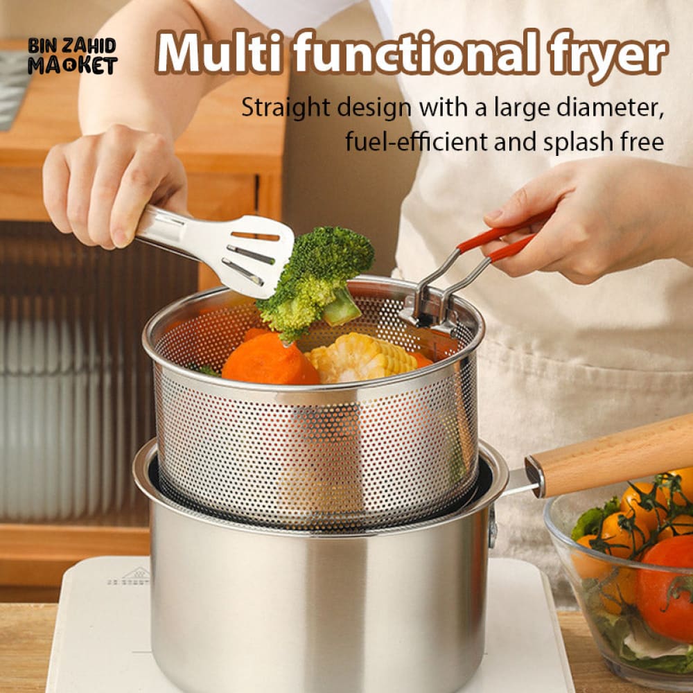PREMIUM STAINLESS STEEL FRYER COOKING POT