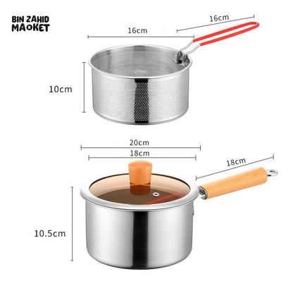 PREMIUM STAINLESS STEEL FRYER COOKING POT