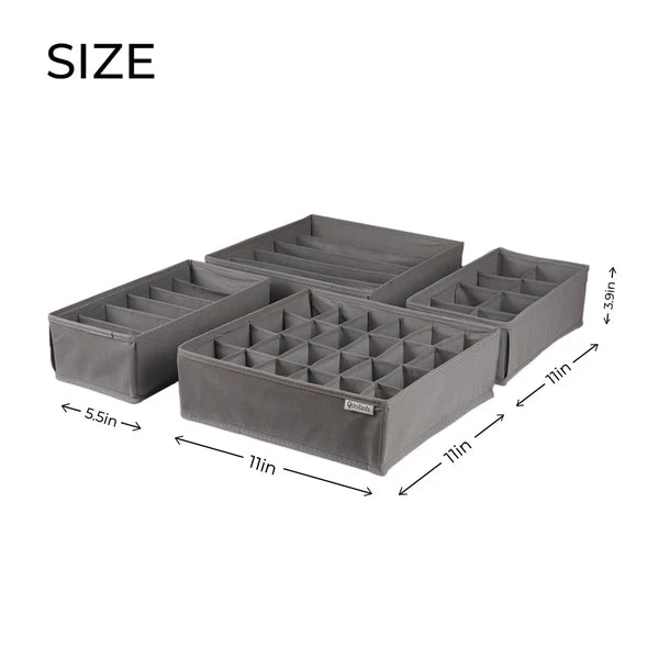 Pack of 4 Drawer Organizers