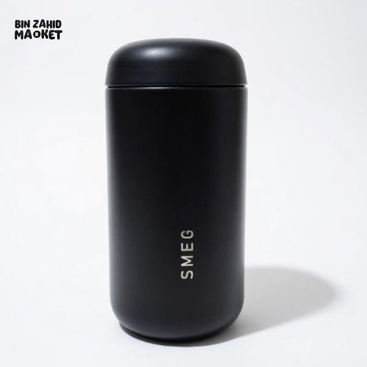 SMEG CAPSULE COFFEE TUMBLER STAINLESS STEEL  350ML - BLACK