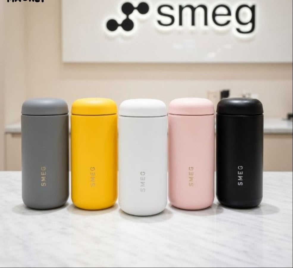 SMEG CAPSULE COFFEE TUMBLER STAINLESS STEEL  350ML - WHITE
