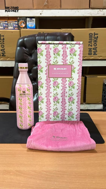 STANLEY X LOVE SHACK FANCY ALL DAY SLIM BOTTLE 16OZ - EVERBLOOMING ROSSETES