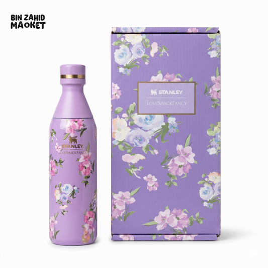 STANLEY X LOVE SHACK FANCY ALL DAY SLIM BOTTLE 16OZ - HAPPY THOUGHTS